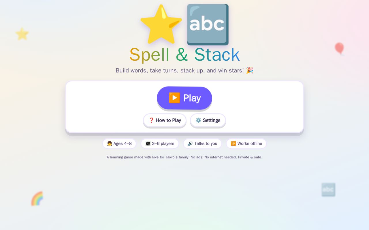 Preview of Kids Word Game