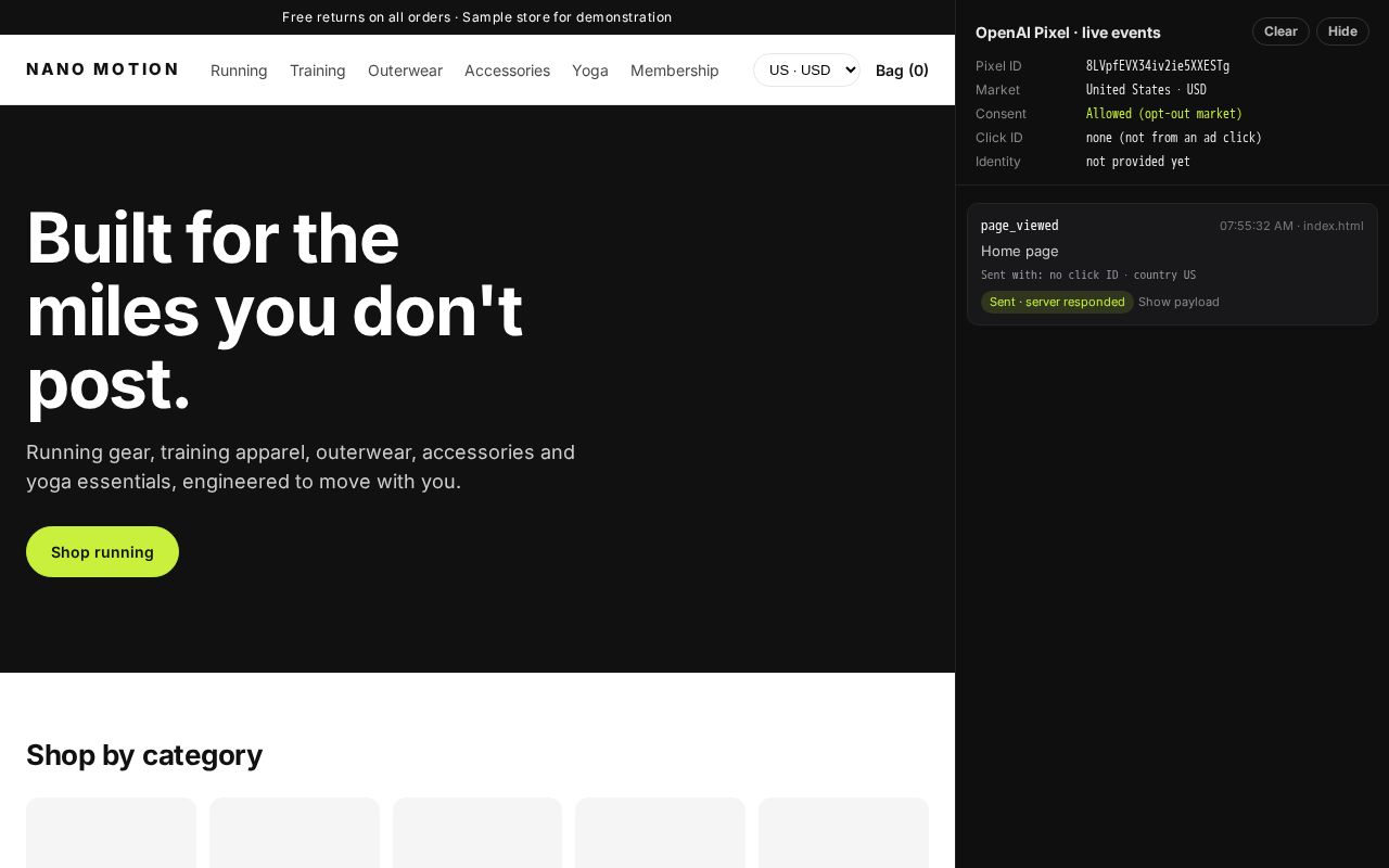Preview of Nano Motion Demo