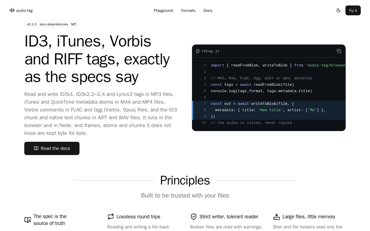 Preview of Audio Tag
