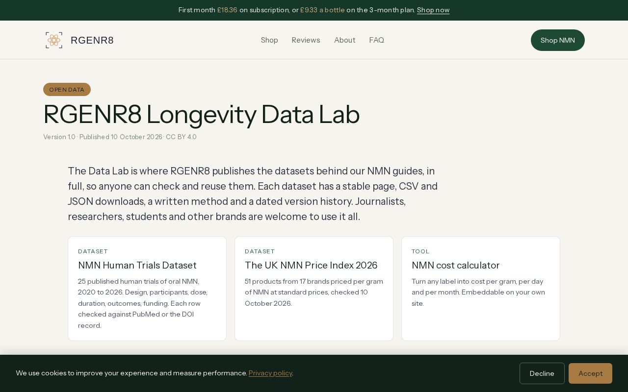 Preview of Nmn Research Data