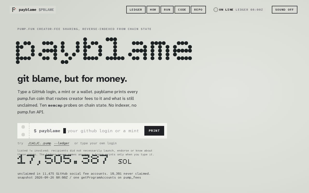 Preview of Payblame