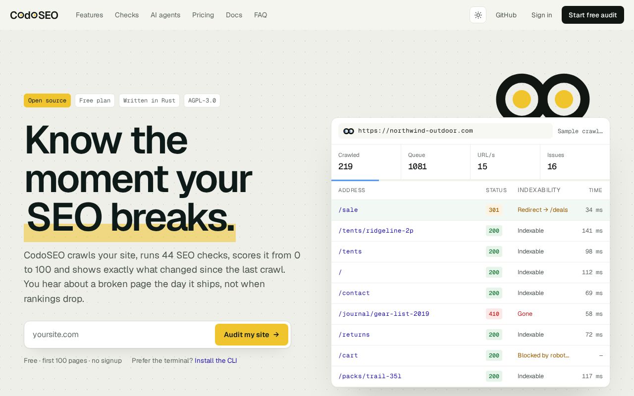 Preview of CodoSEO