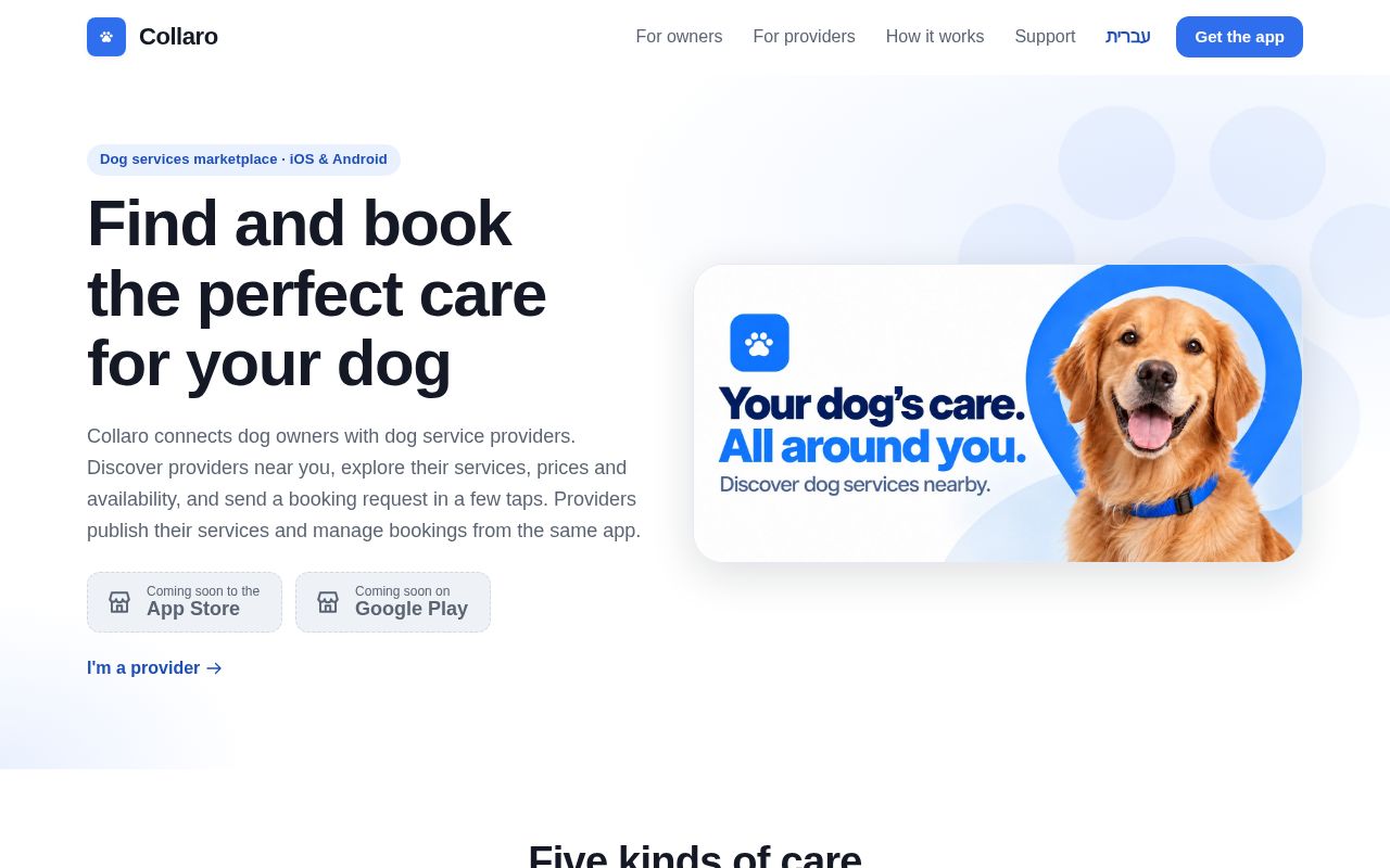 Preview of Collaro Website