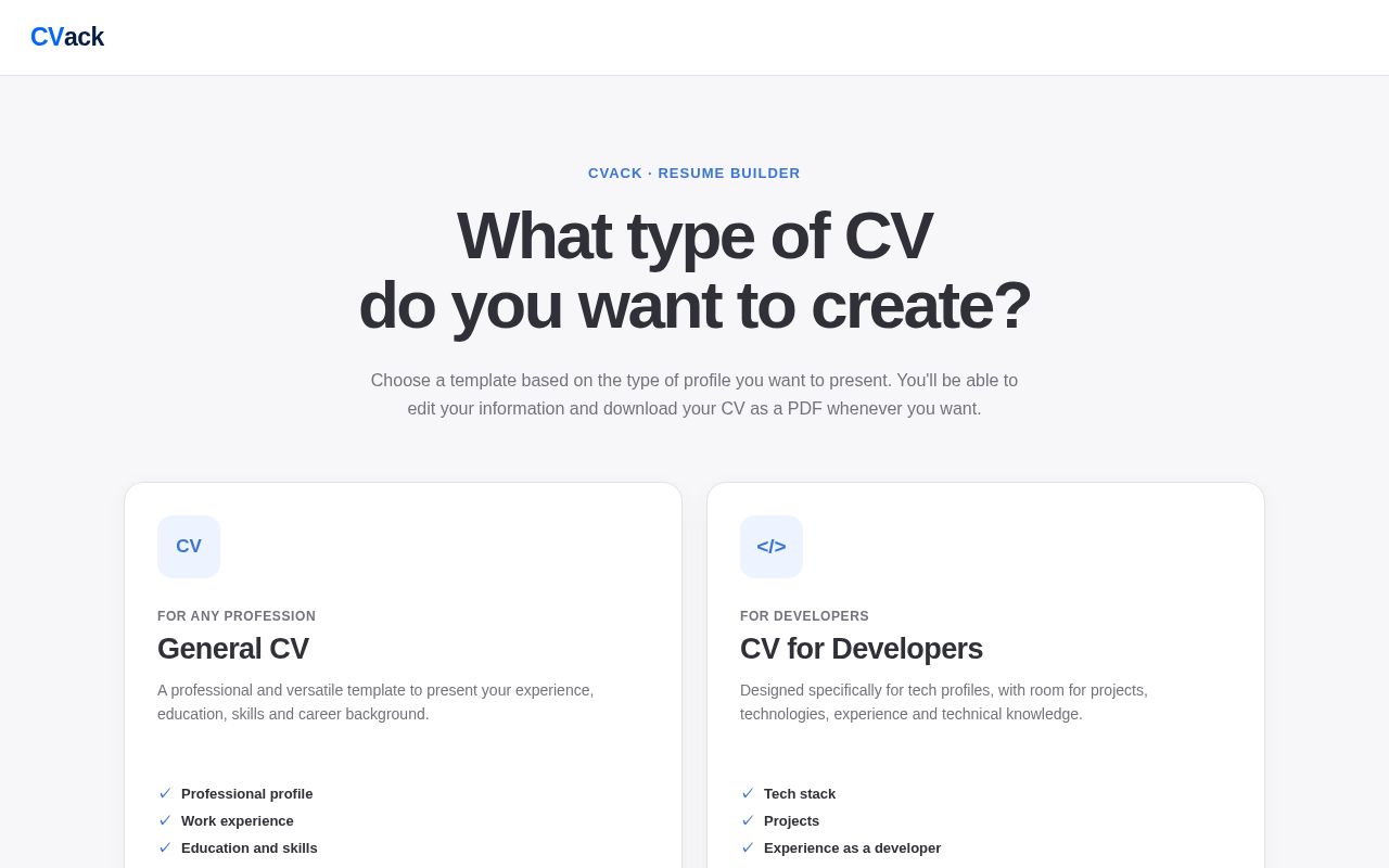 Preview of CVack