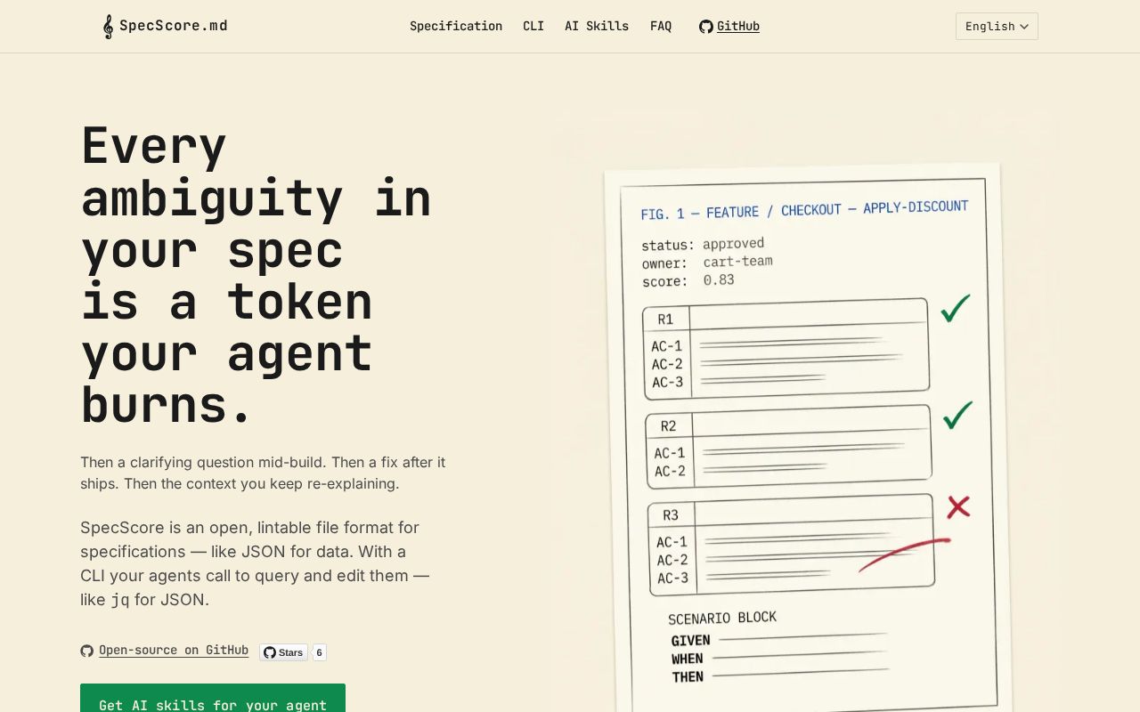 Preview of SpecScore
