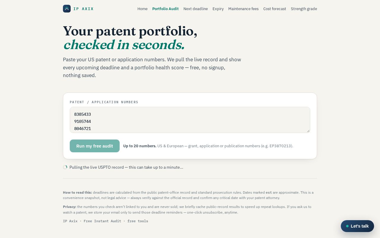 Preview of Ipaxix Audit