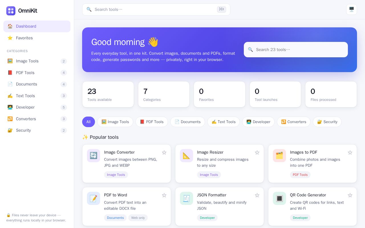Preview of All In One App