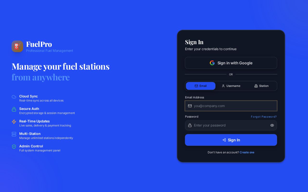 Preview of FUEL APP MOBILE