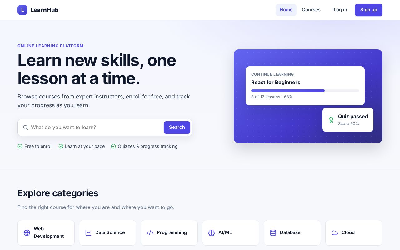 Preview of Learnhub Lms