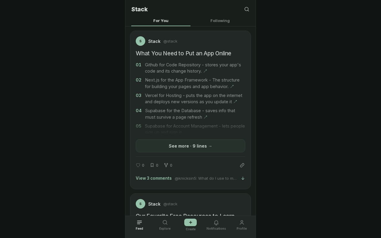 Preview of Stack App