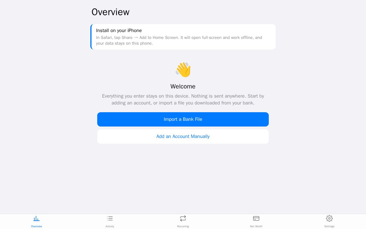 Preview of Finance Tracker