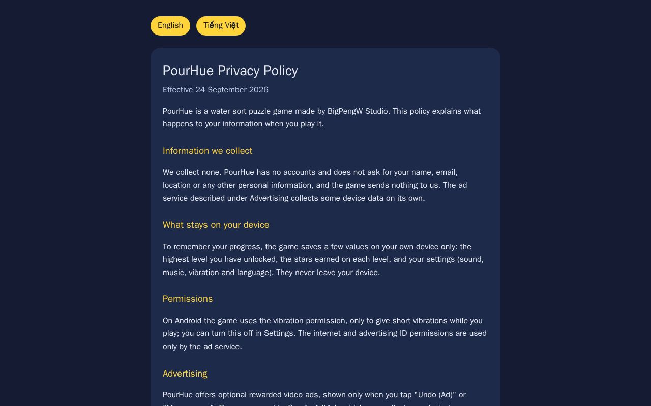 Preview of Pourhue Privacy