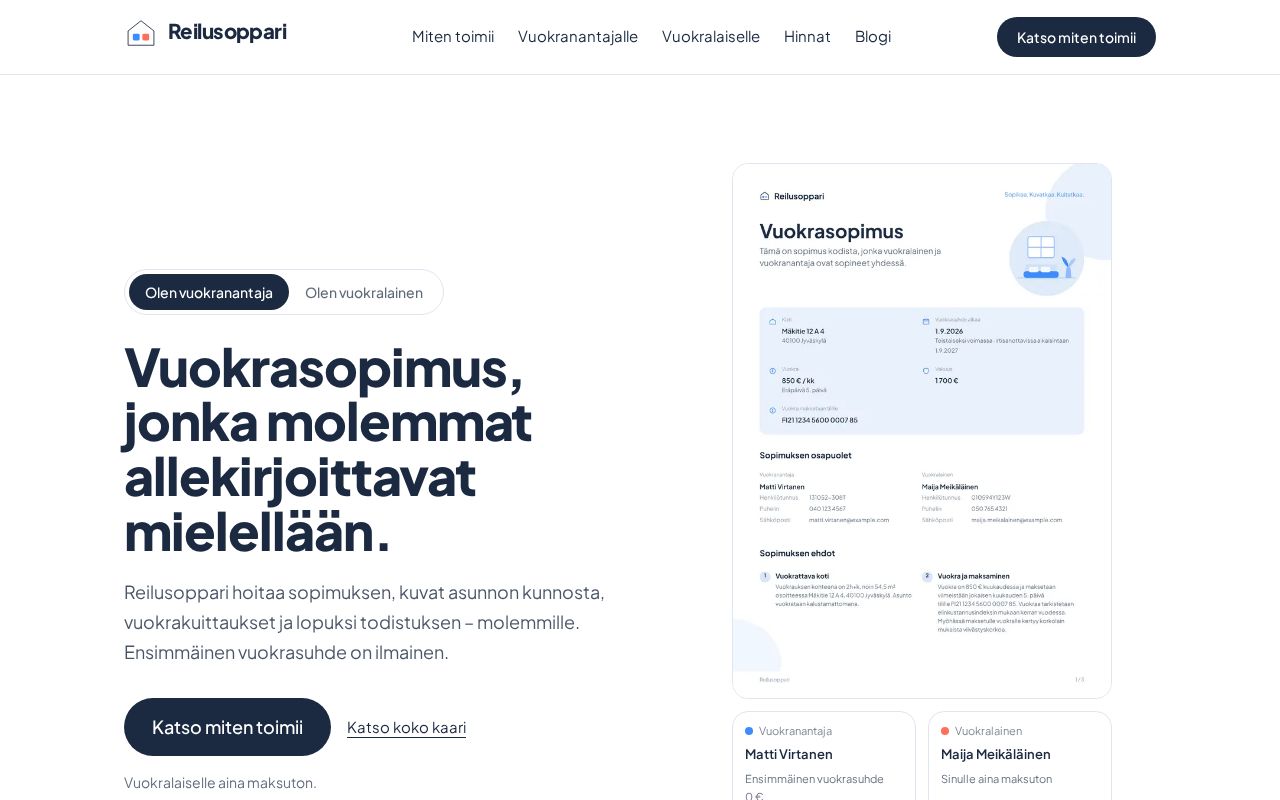 Preview of reilusoppari-web