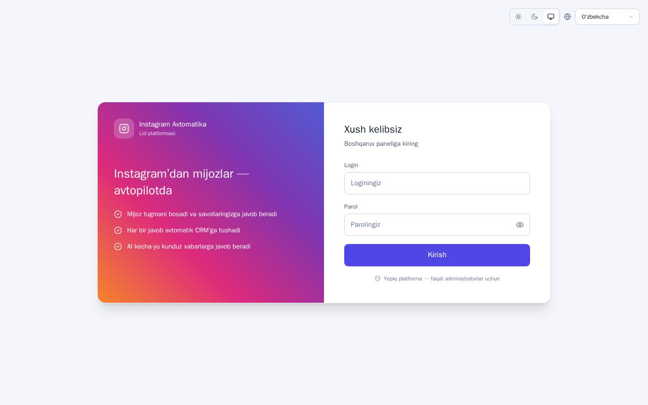 Preview of Instagram Automation Lead SaaS Platform