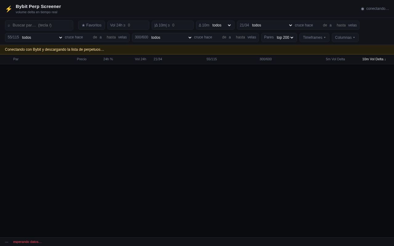 Preview of Crypto Screener