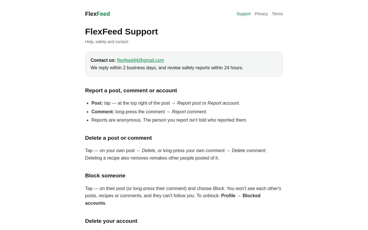 Preview of Flexfeed Legal