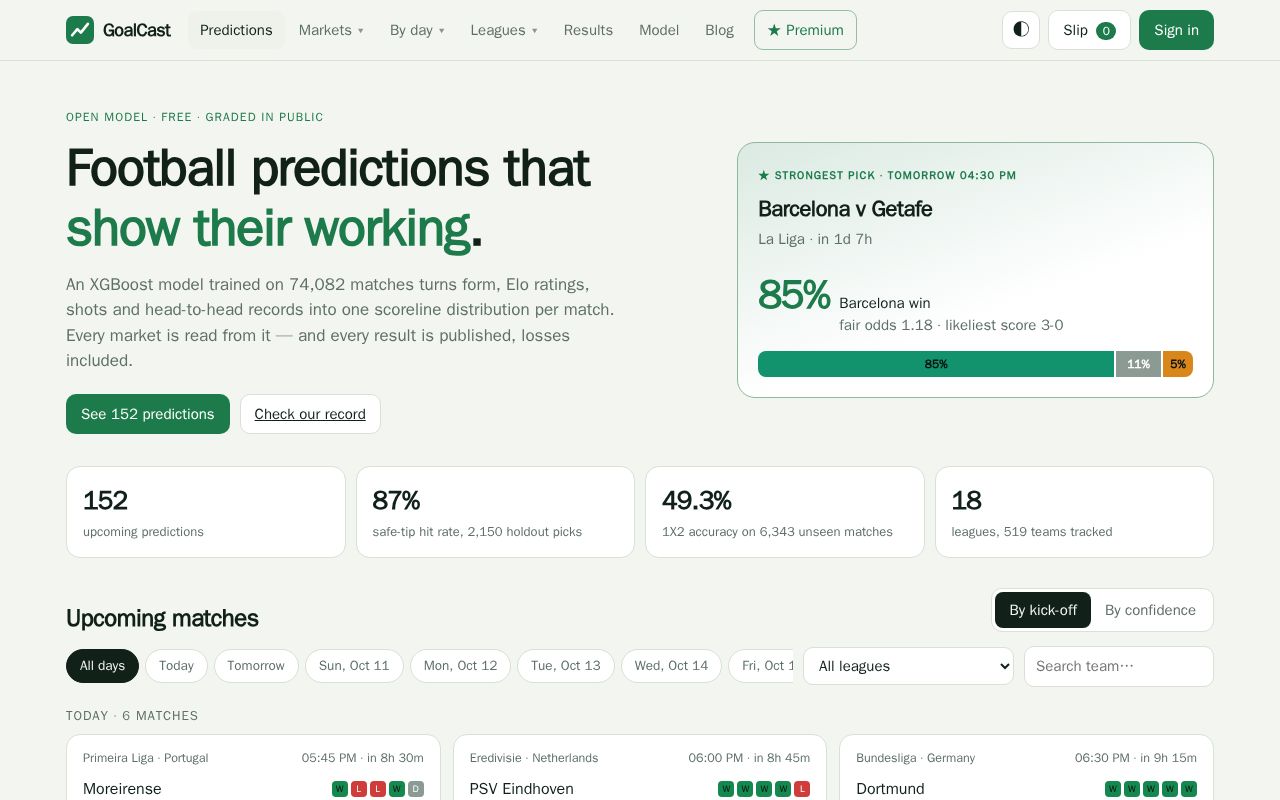 Preview of GoalCast