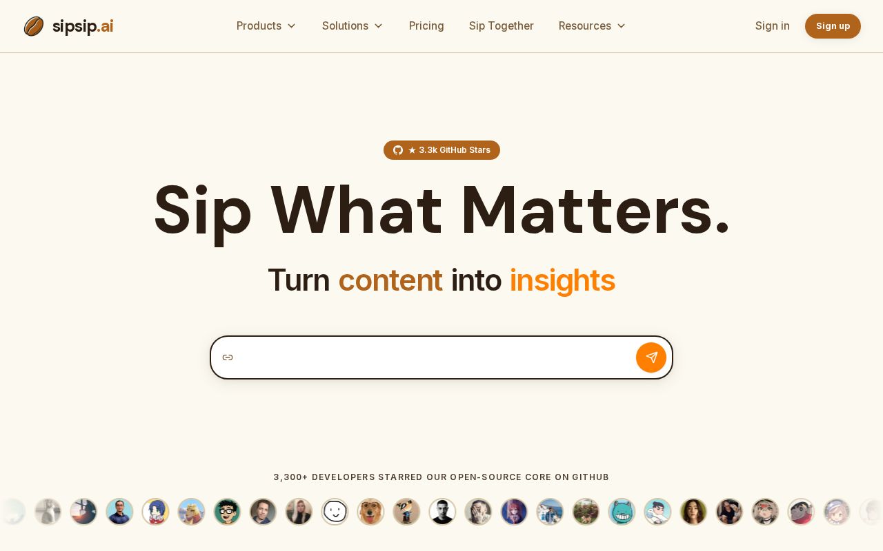 Preview of sipsip.ai