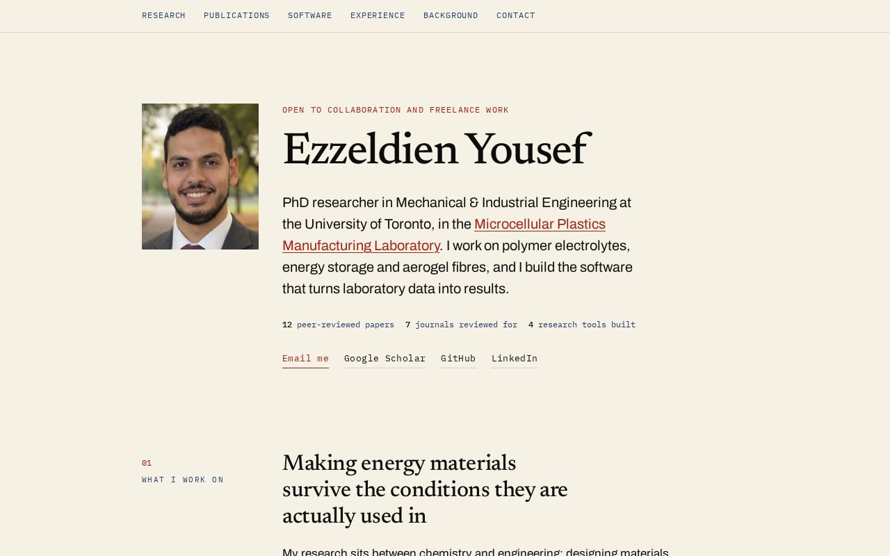 Preview of Ezzeldien Yousef, Materials Researcher