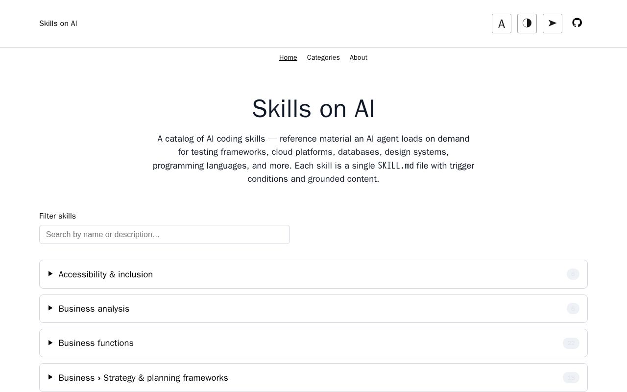 Preview of Skills on AI