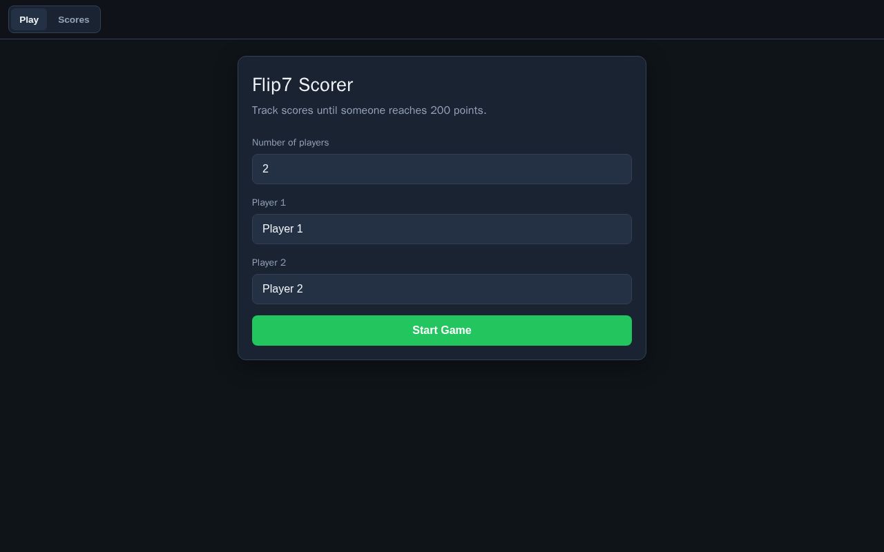 Preview of Flip7 Scorer
