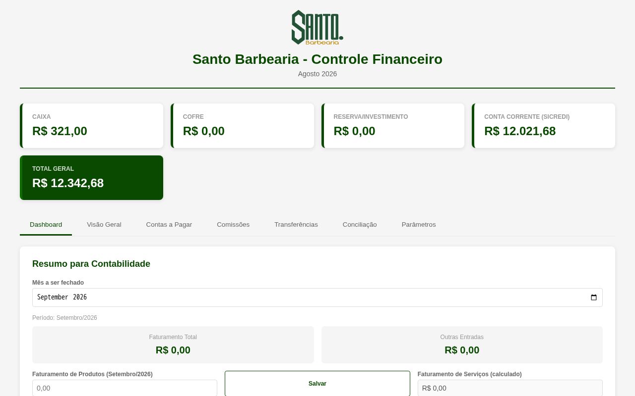 Preview of Santo Barbearia App