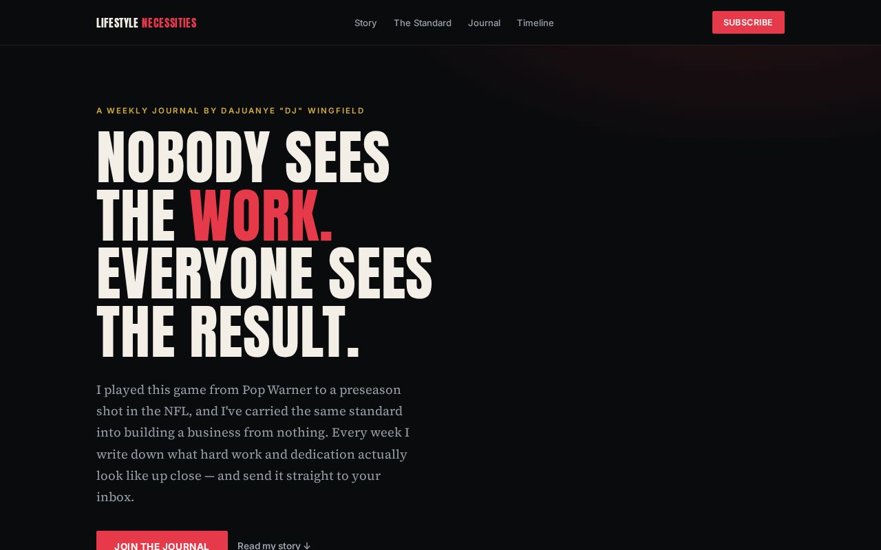 Preview of Grindnecessities Website