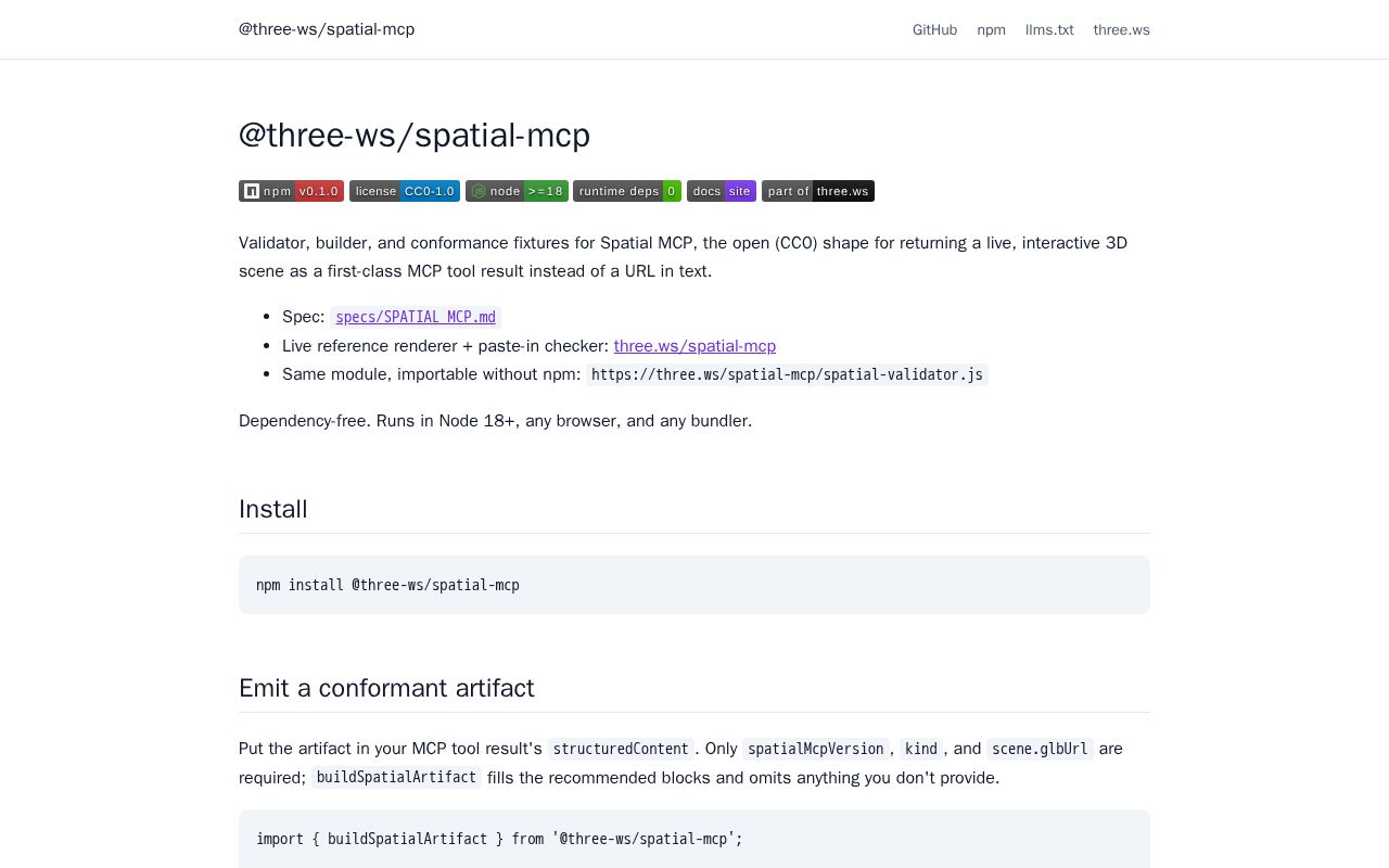 Preview of Spatial Mcp