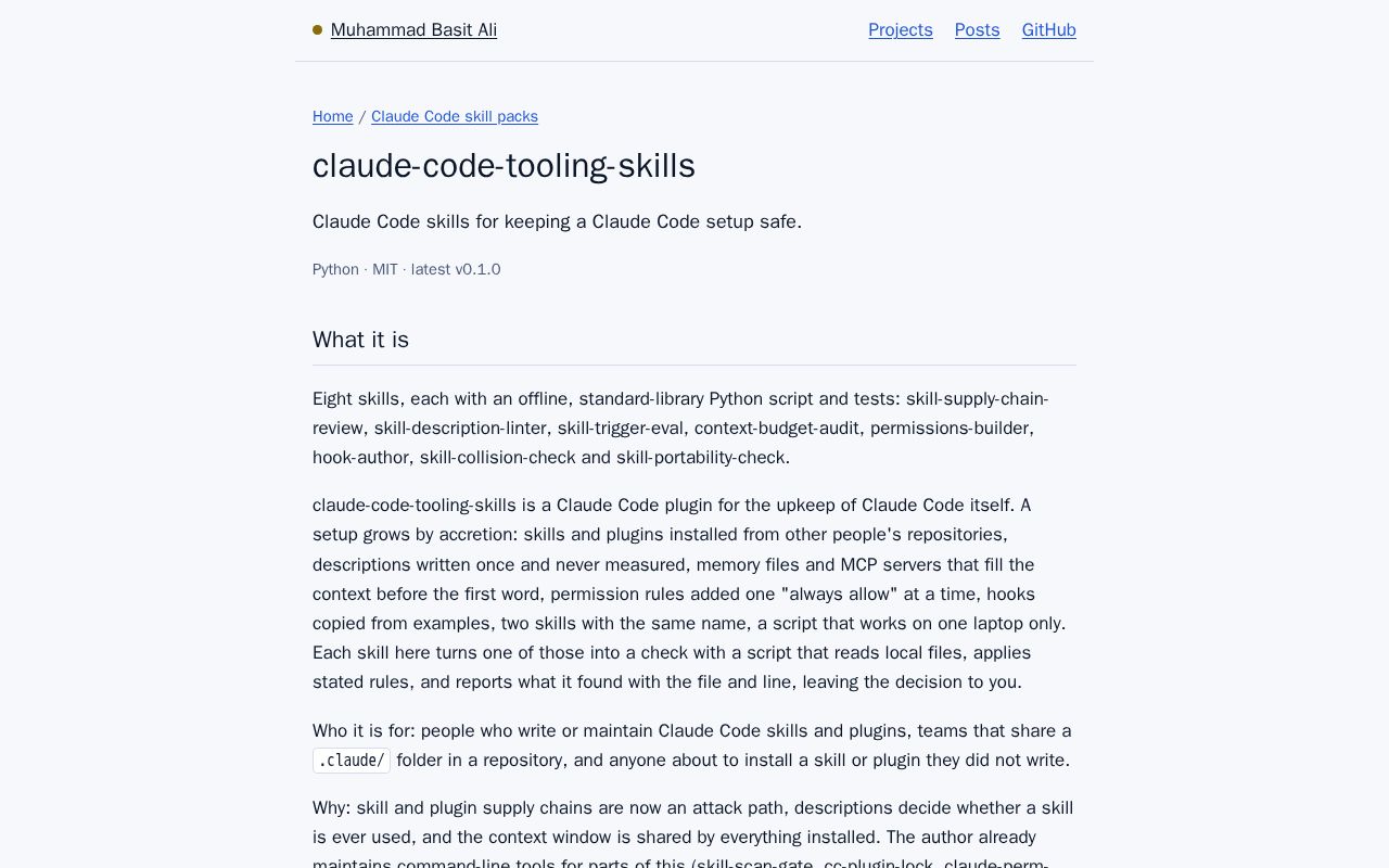 Preview of Claude Code Tooling Skills