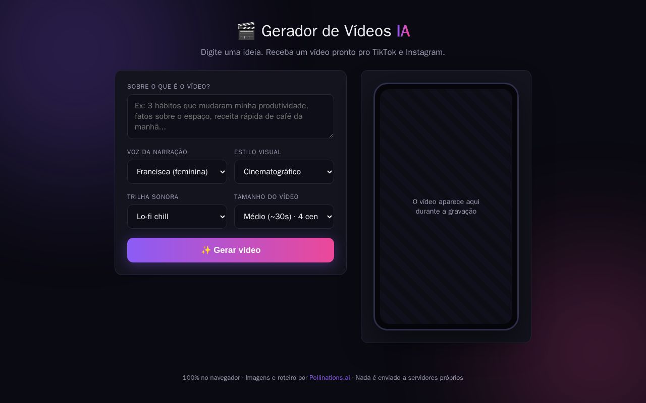 Preview of Gerador De Videos