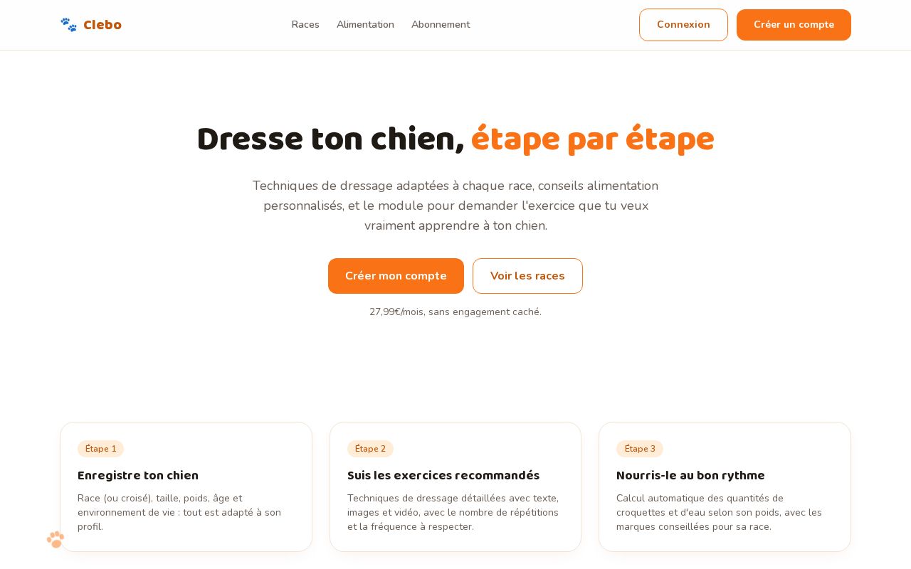 Preview of site de dressage canin