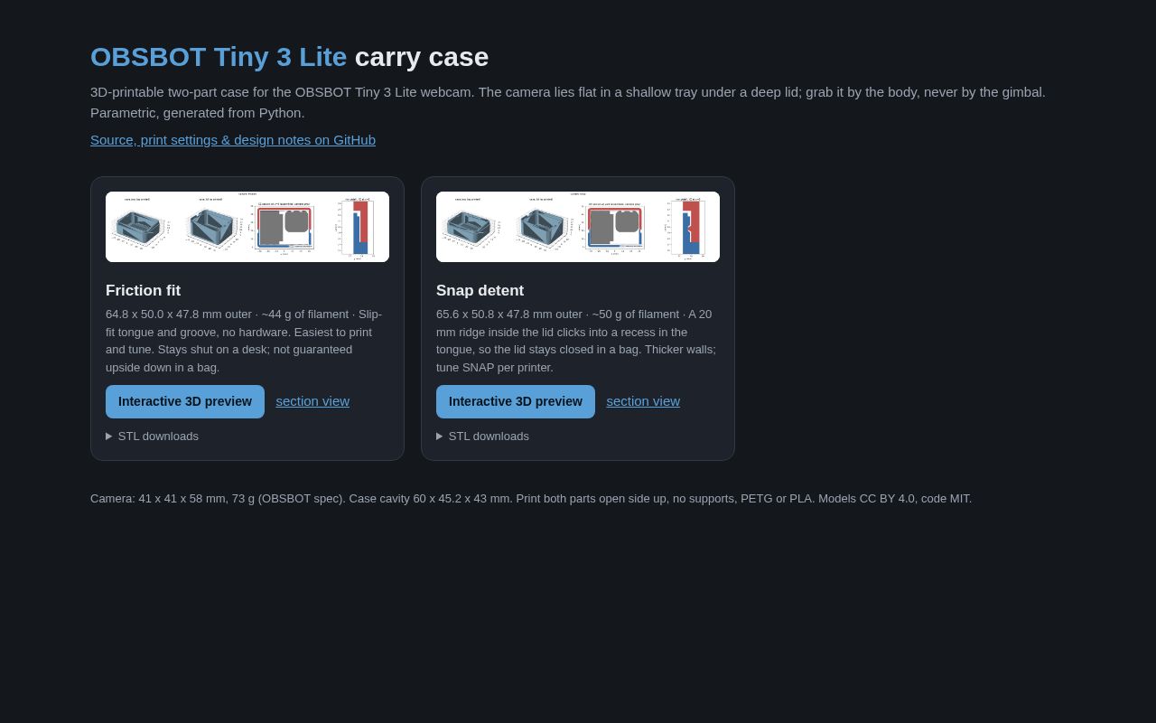Preview of Obsbot Tiny3 Lite Case