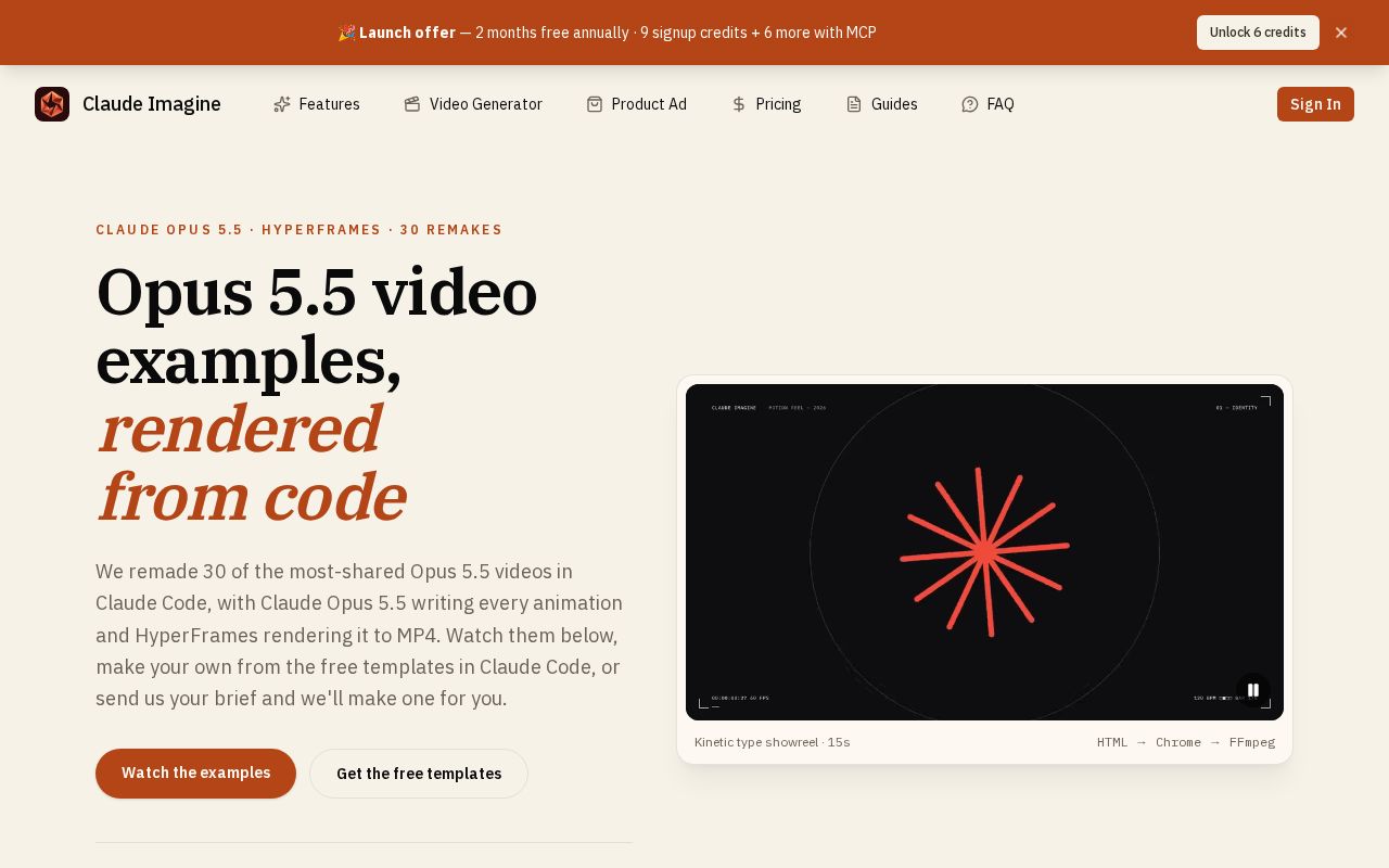Preview of Opus 5 5 Video Templates