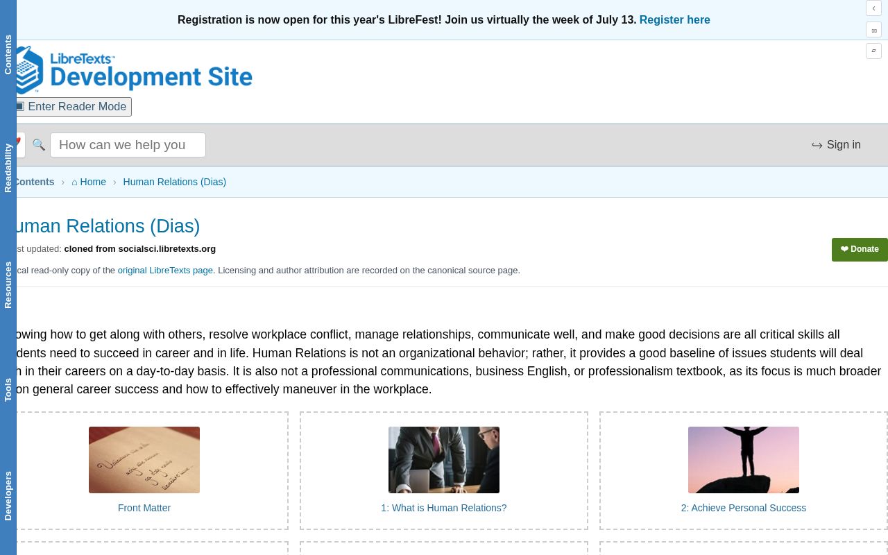Preview of Libretext Reader Web