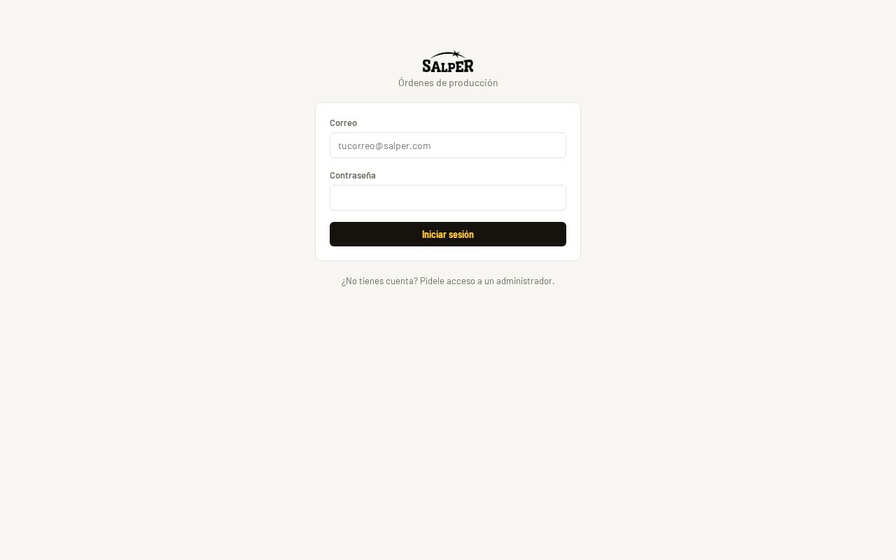 Preview of Sistema de gestión y seguimiento de órdenes de producción para SALPER