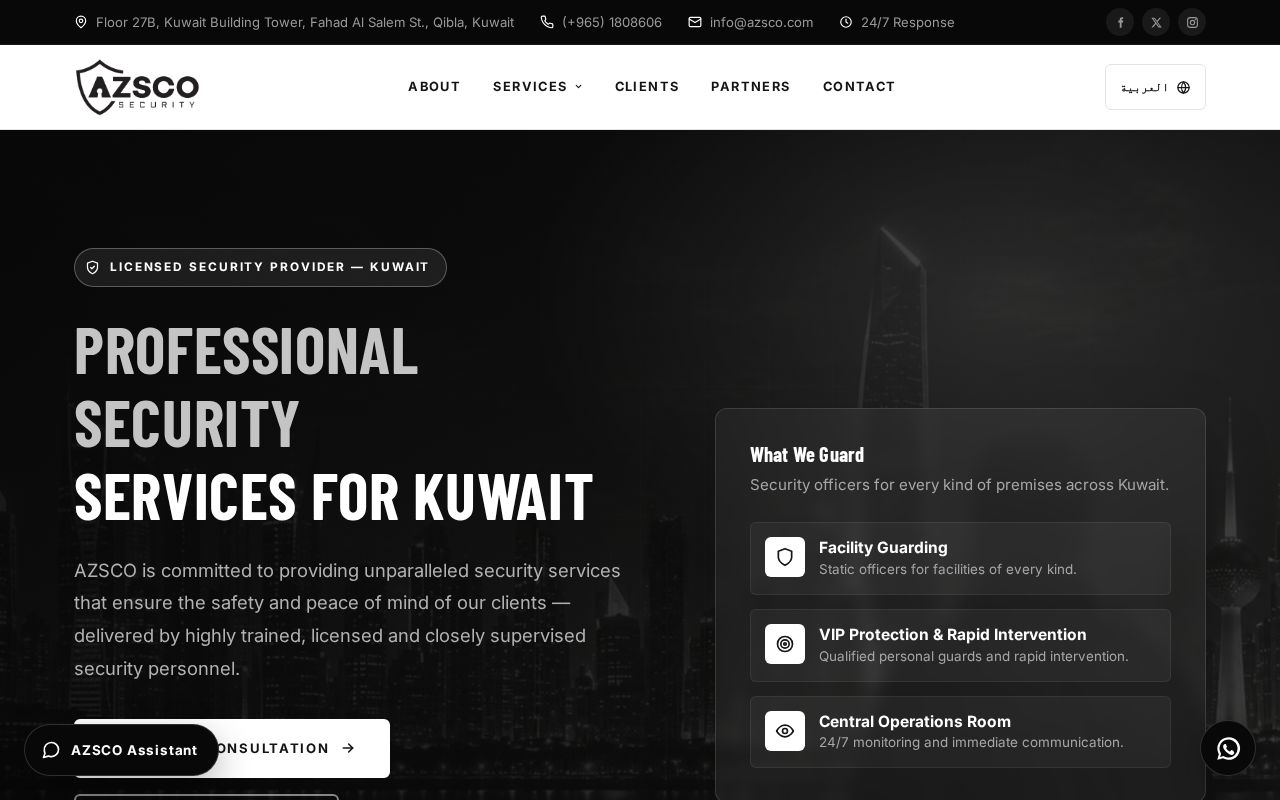 Preview of Azsco Website