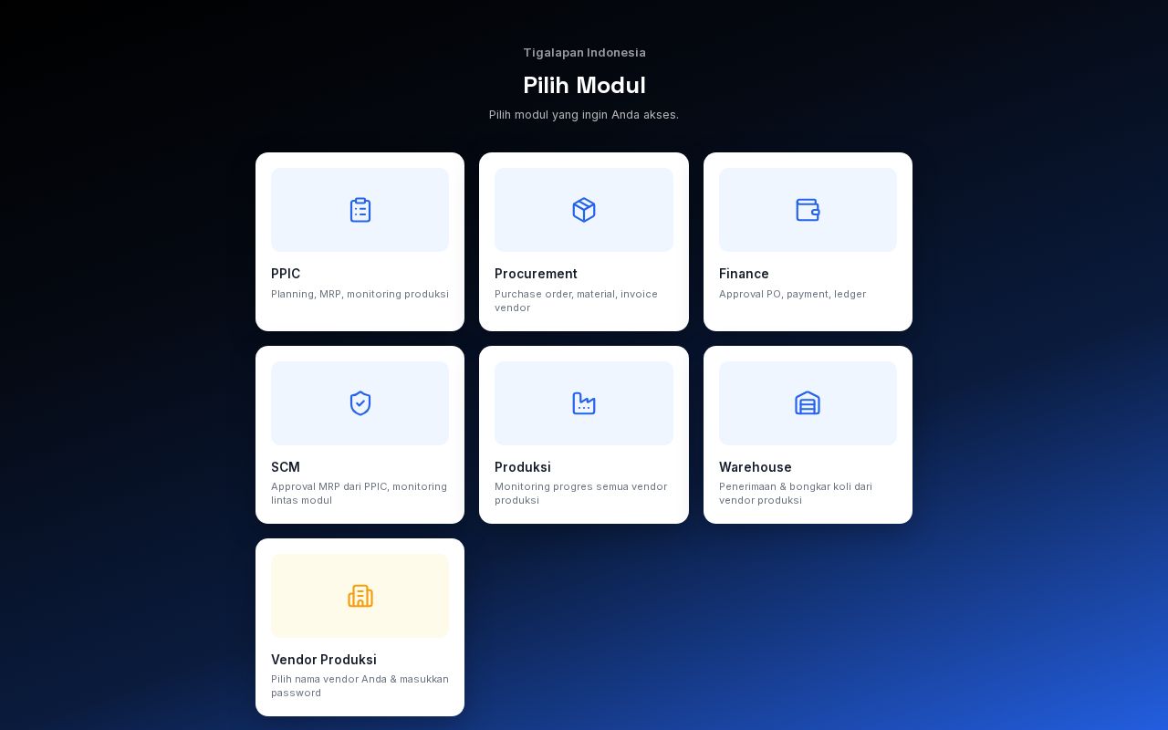 Preview of Mini ERP Tigalapan Indonesia