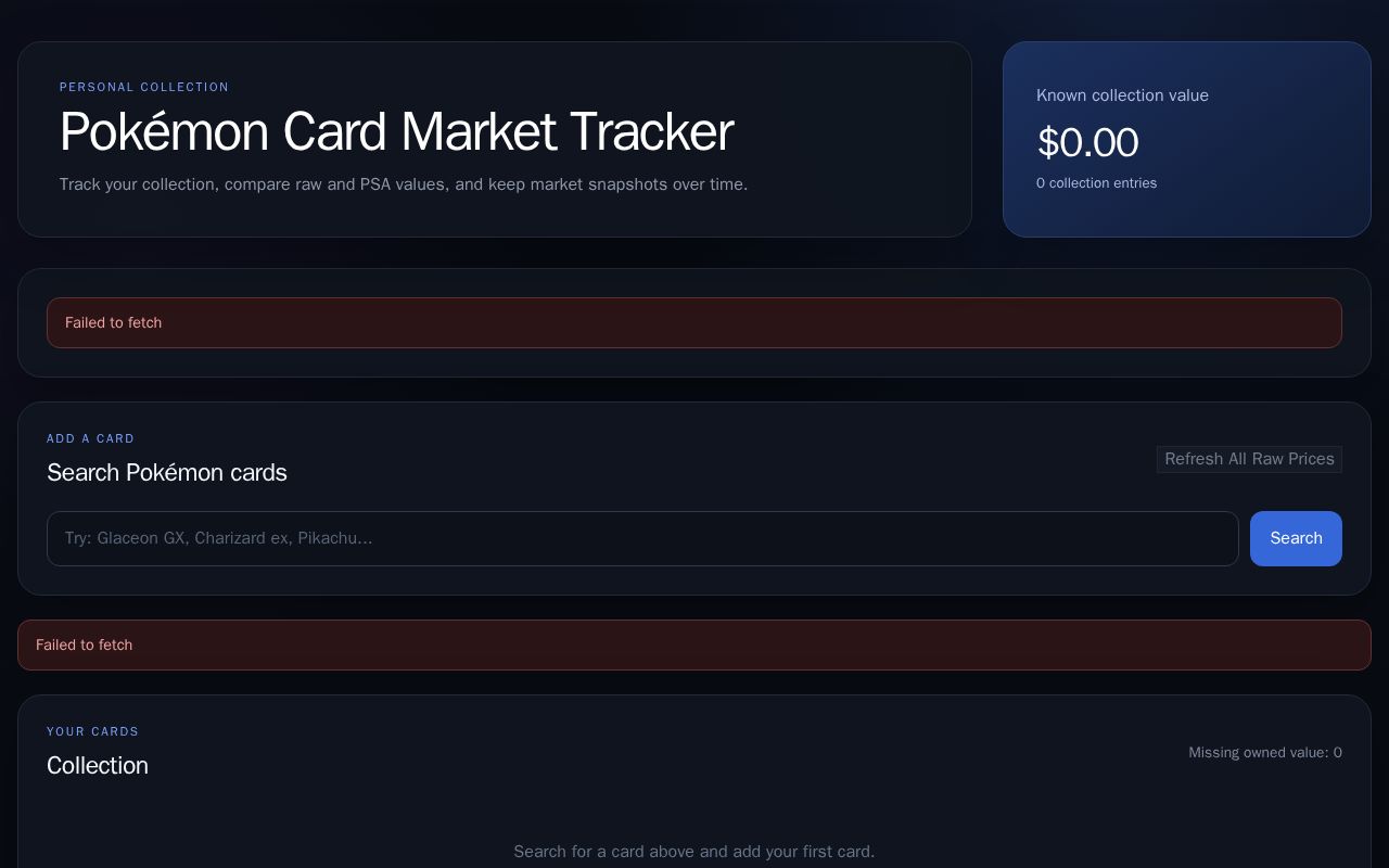 Preview of Pokemon Card Tracker