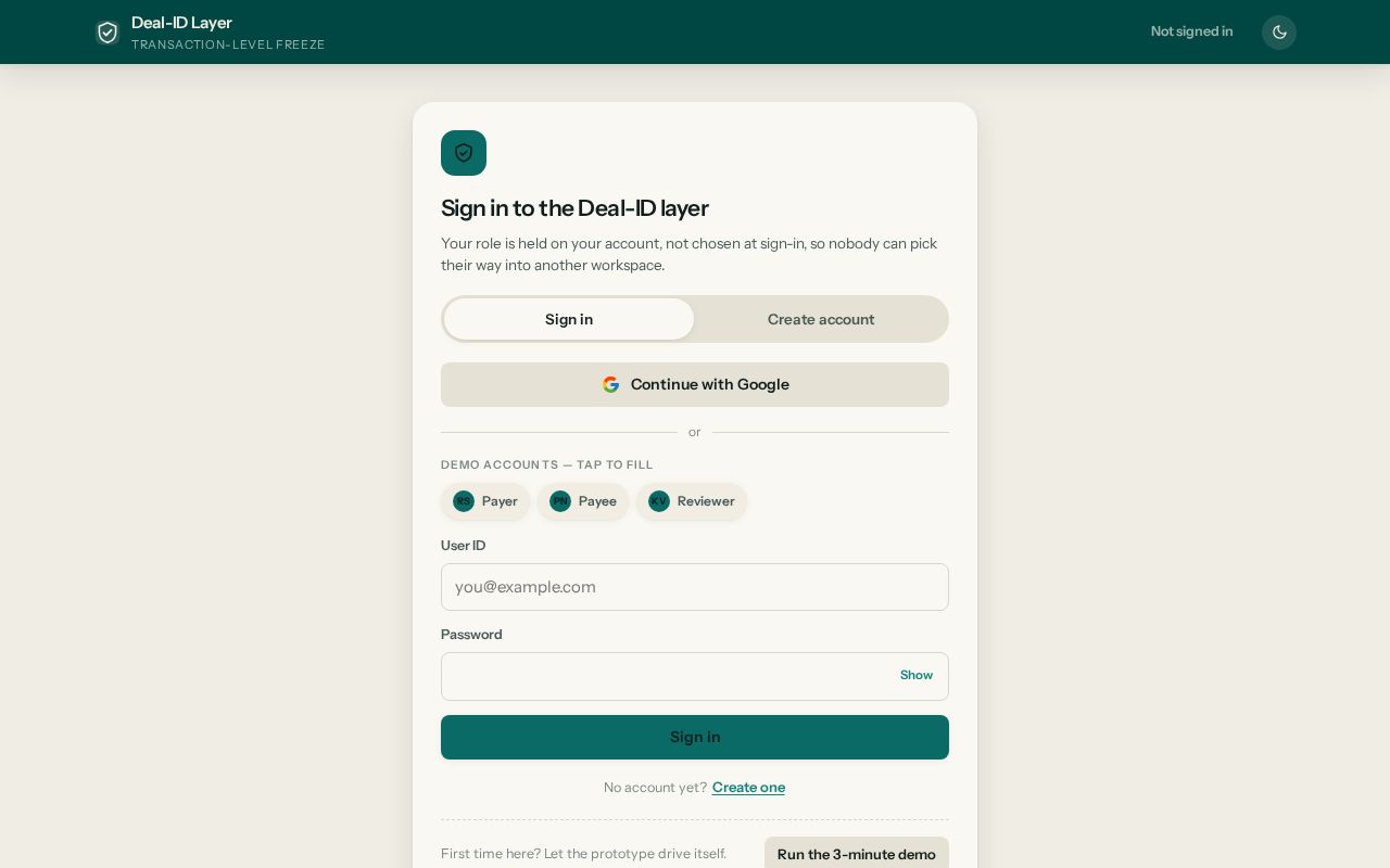Preview of Deal ID Layer Transaction Level Freeze