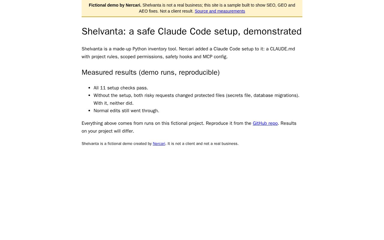Preview of Claude Code Setup Example