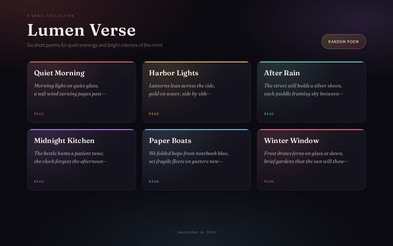Preview of Simple Poetry Example