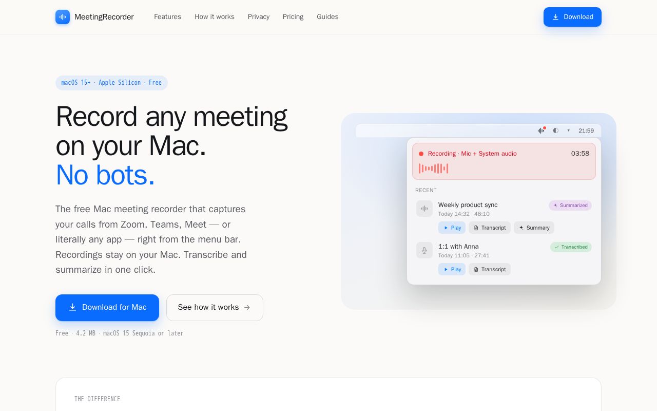 Preview of Meetingrecorder Claude