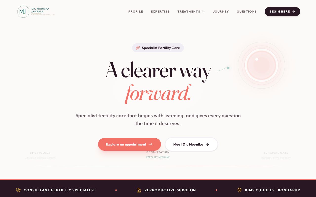 Preview of Dr Mounika Jampala Website