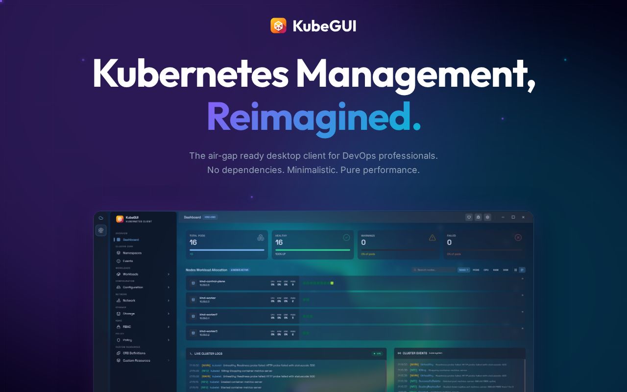 Preview of KubeGUI