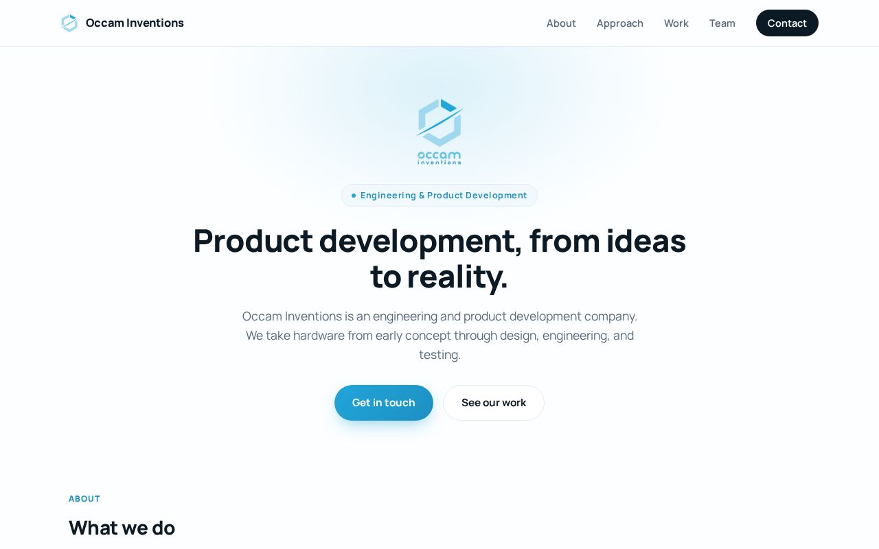 Preview of OccamInvention Site