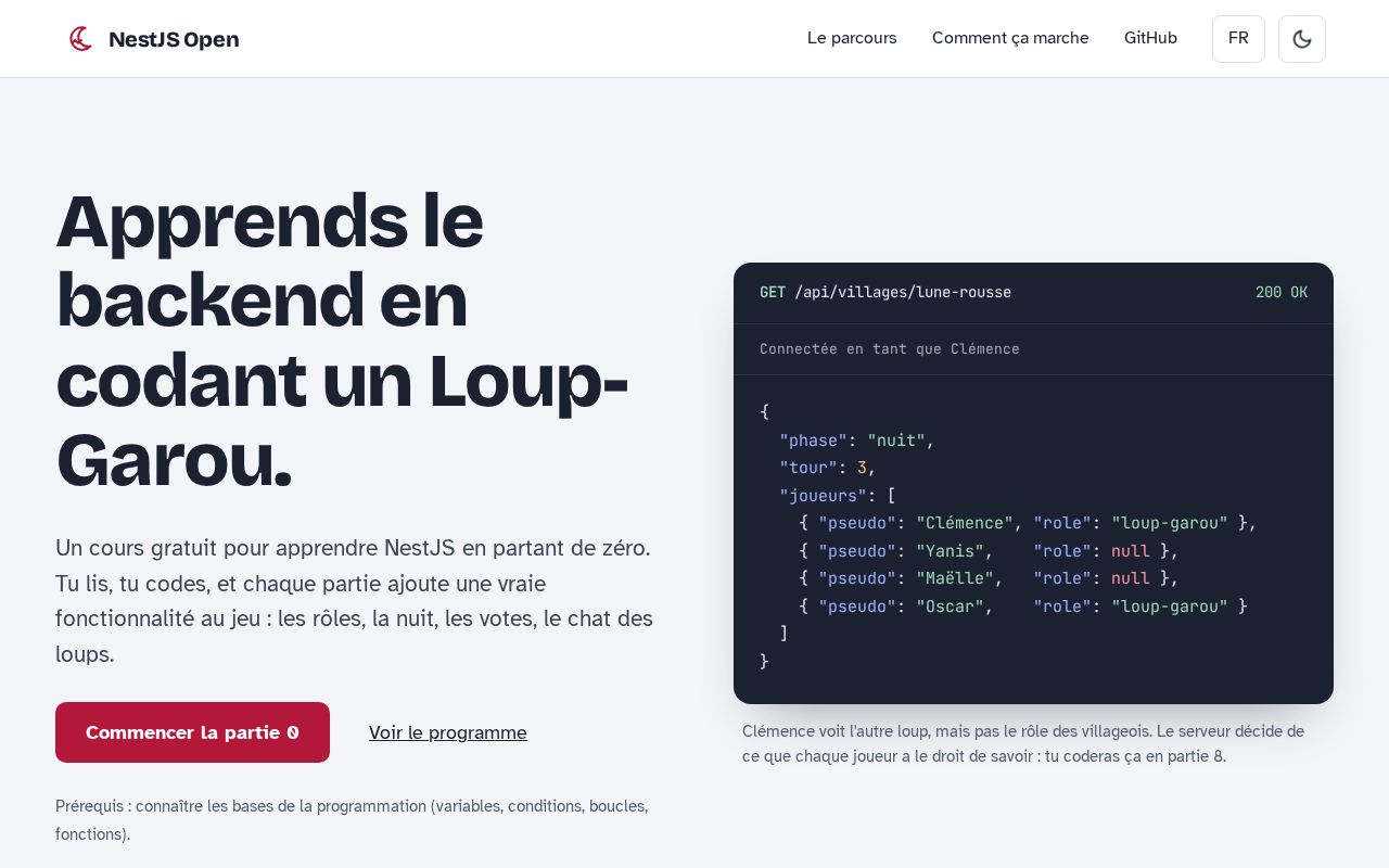 Preview of Apprendre NestJS en français