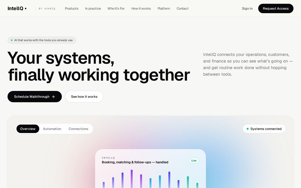 Preview of IntellQ Website