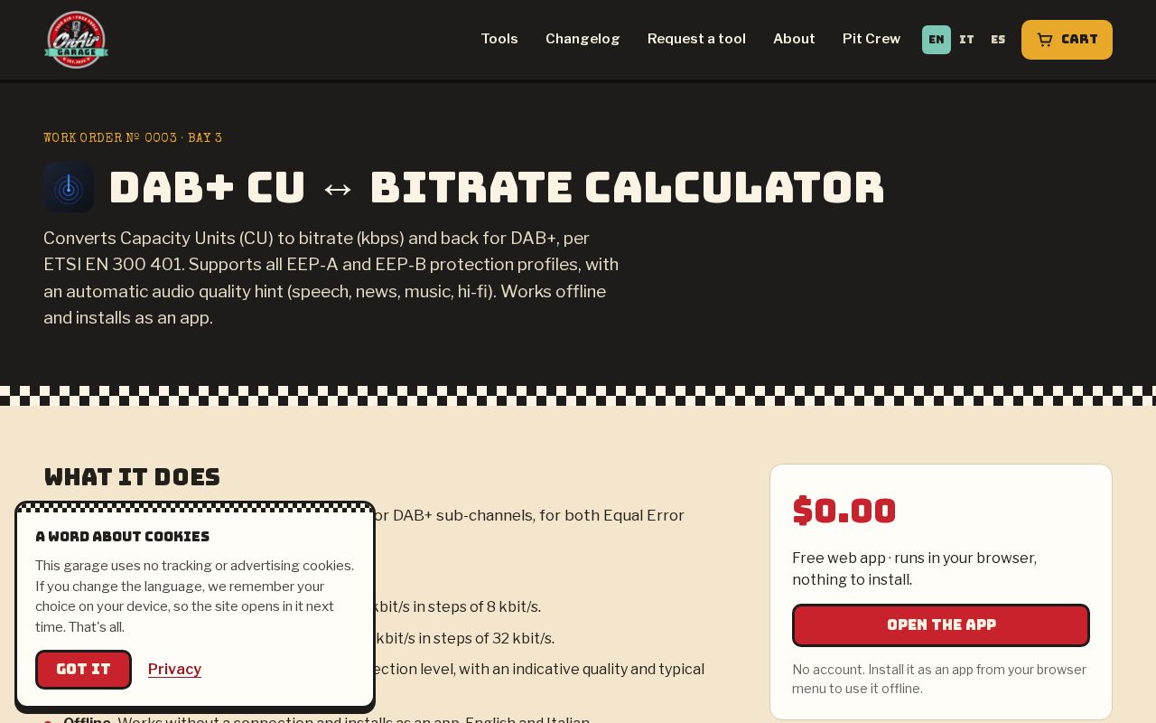 Preview of Dab Calculator