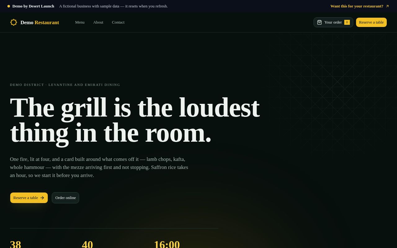 Preview of Demo Restaurant