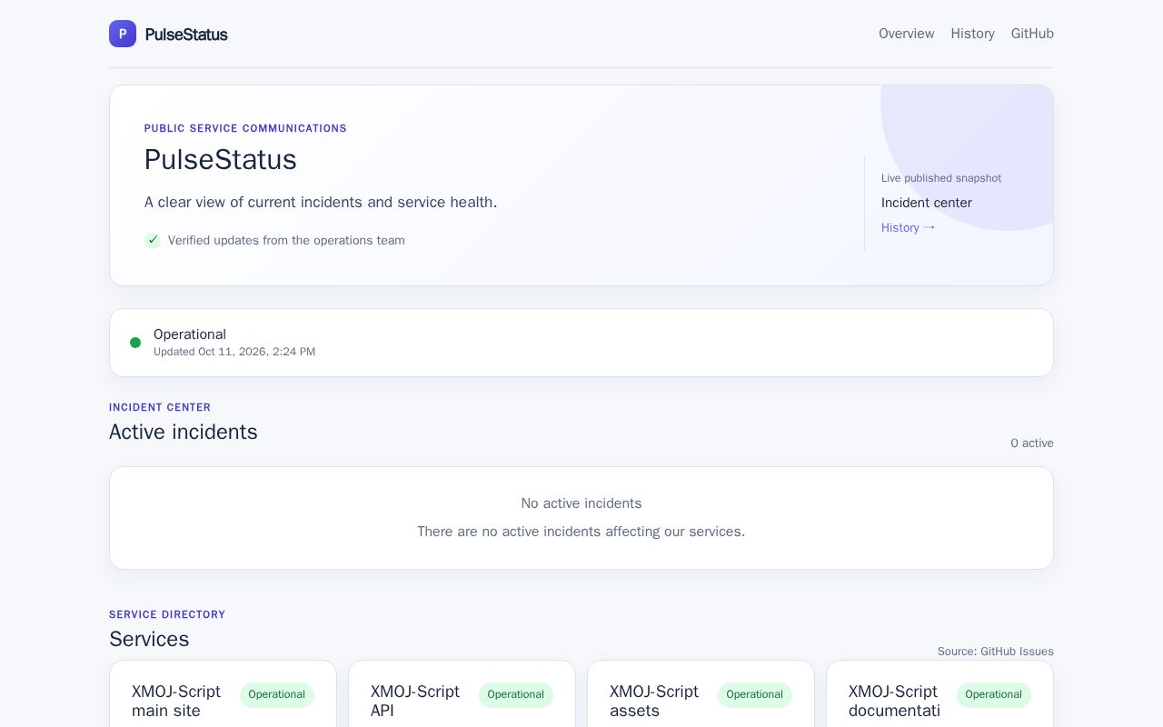 Preview of PulseStatus